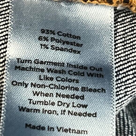 Talbots Straight Leg Womens Dark Wash Stretch Raw Hem High Rise Jeans sz 16 - Picture 15 of 16